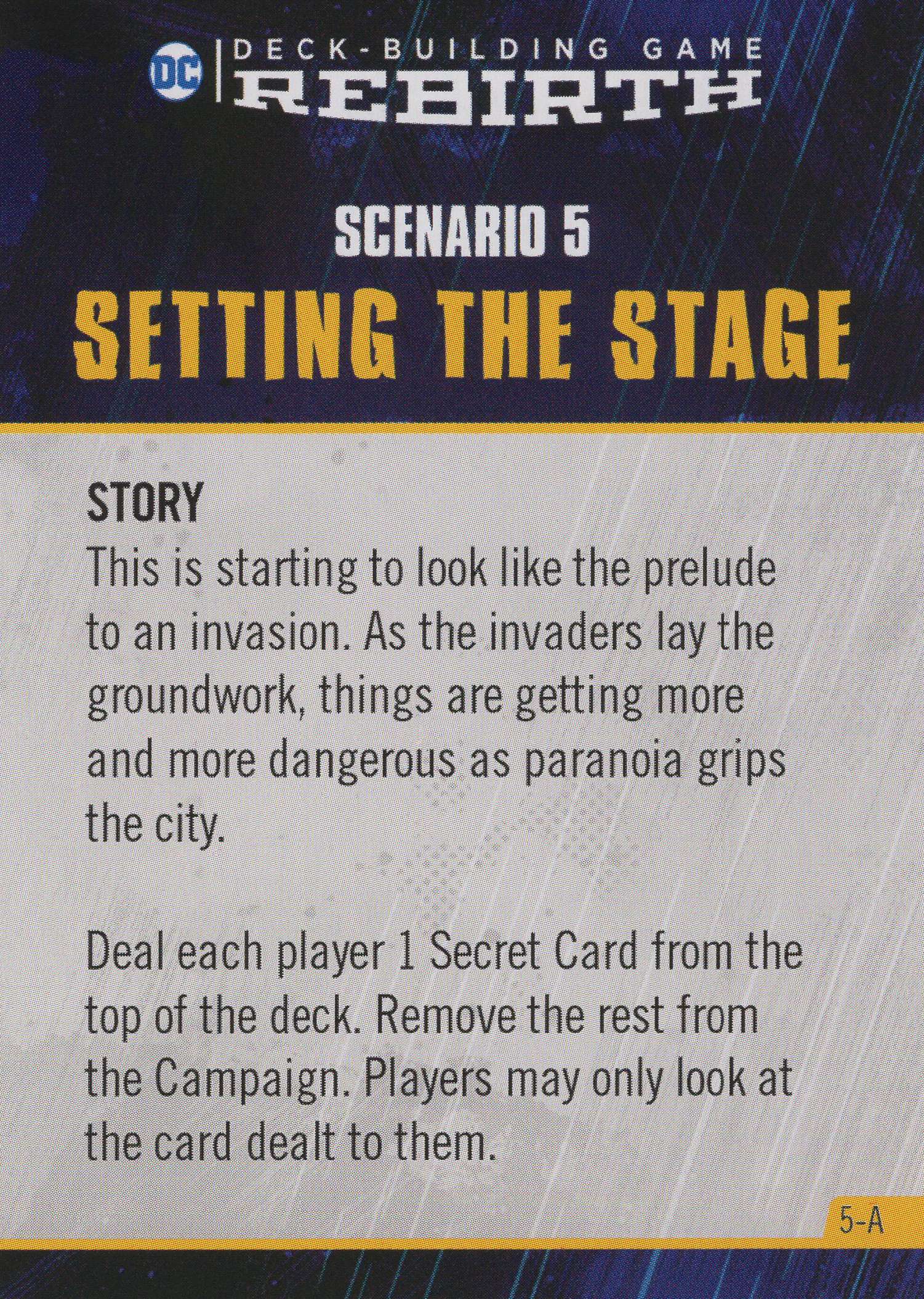 Setting the Stage